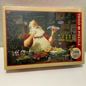 Brand New Cobble Hill 1000 pc Jigsaw Puzzle Santa Painting